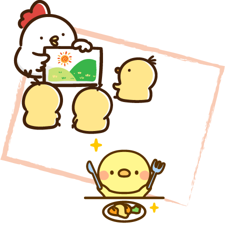 1日の過ごし方イメージイラスト